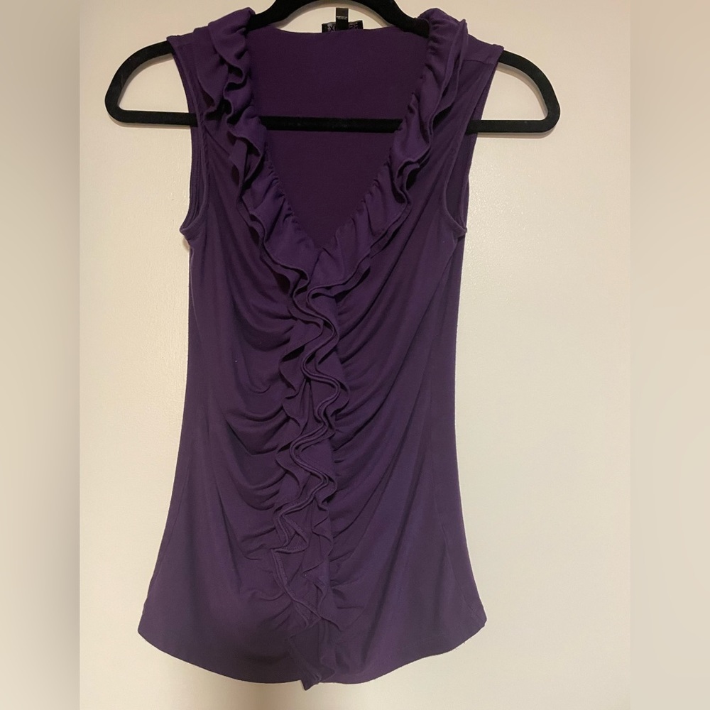 Purple Express dressy cotton tank top. Size XS